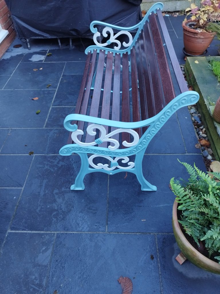 Cast Iron Garden Bench Professional restoration Vitality Creation Decor Buckinghamshire Milton Keynes